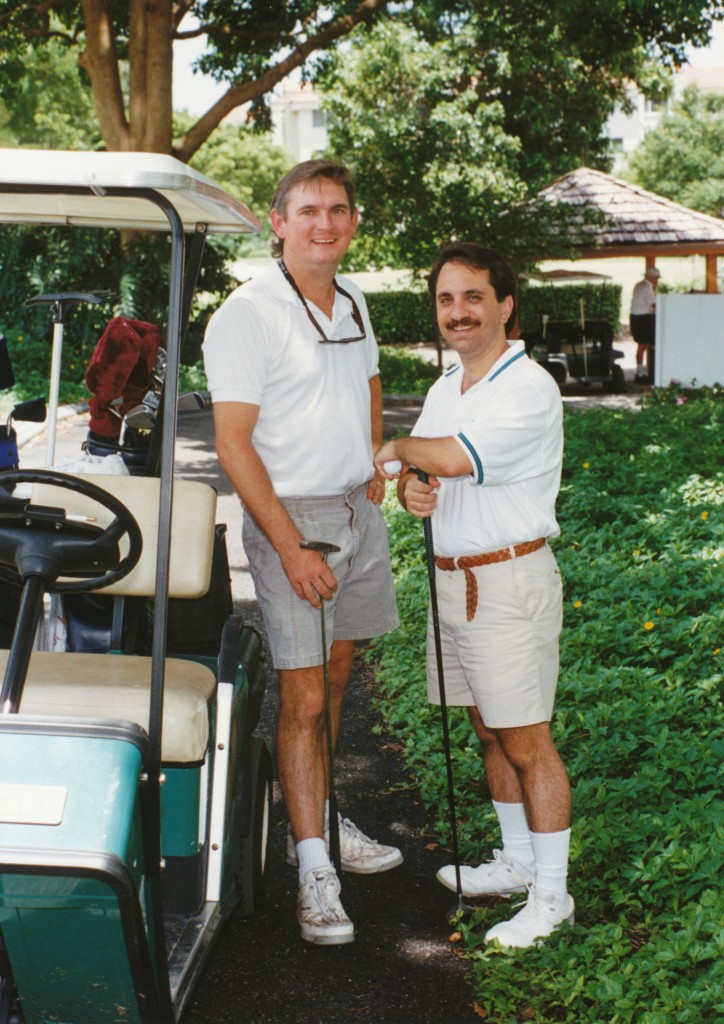 "Photo Joe" ready for another kind of "shoot" - with Frank Polito at an FPRA golf outing