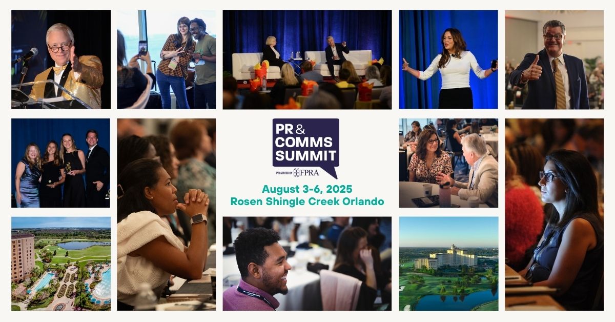 A collage of images from past PR & Comms Summit activities.