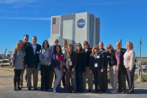 FPRA members posing in front of NASA building