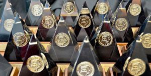 Pyramidal-shaped awards of recognition