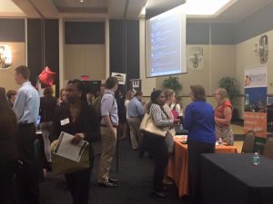 FPRA students milling around tables