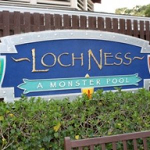 Loch Ness: A Monster Pool sign