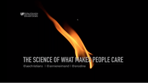 The Science of What Makes People Care presentation slide