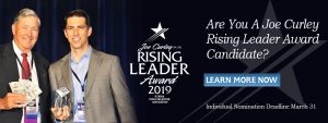 Joe Curley Apr, CPRC Rising Leader Award 2019. Are You a Joe Curley Rising Leader Award candidate? banner. Individual Nomination Deadline March 31. Learn More Now button