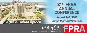 81st FPRA Annual Conference. August 4 to 7, 2019. Tampa Marriott Waterside banner