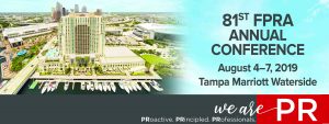 81st FPRA Annual Conference. August 4 to 7, 2019. Tampa Marriott Waterside banner