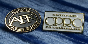 PR Accreditation and Certification pins