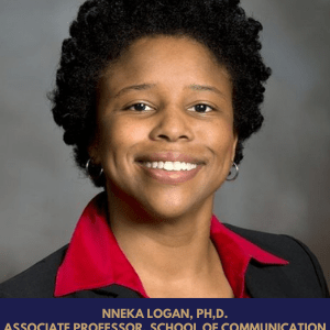 Nneka Logan, PH,D. Associate Professor, School of Communication, PR & Advertising Division Coordinator, Virginia Tech headshot