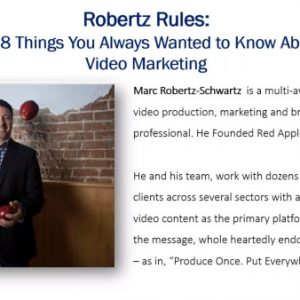 Robertz Rules: The 8 Things You Always Wanted to Know About Video Marketing by Marc Robertz-Schwartz presentation slide