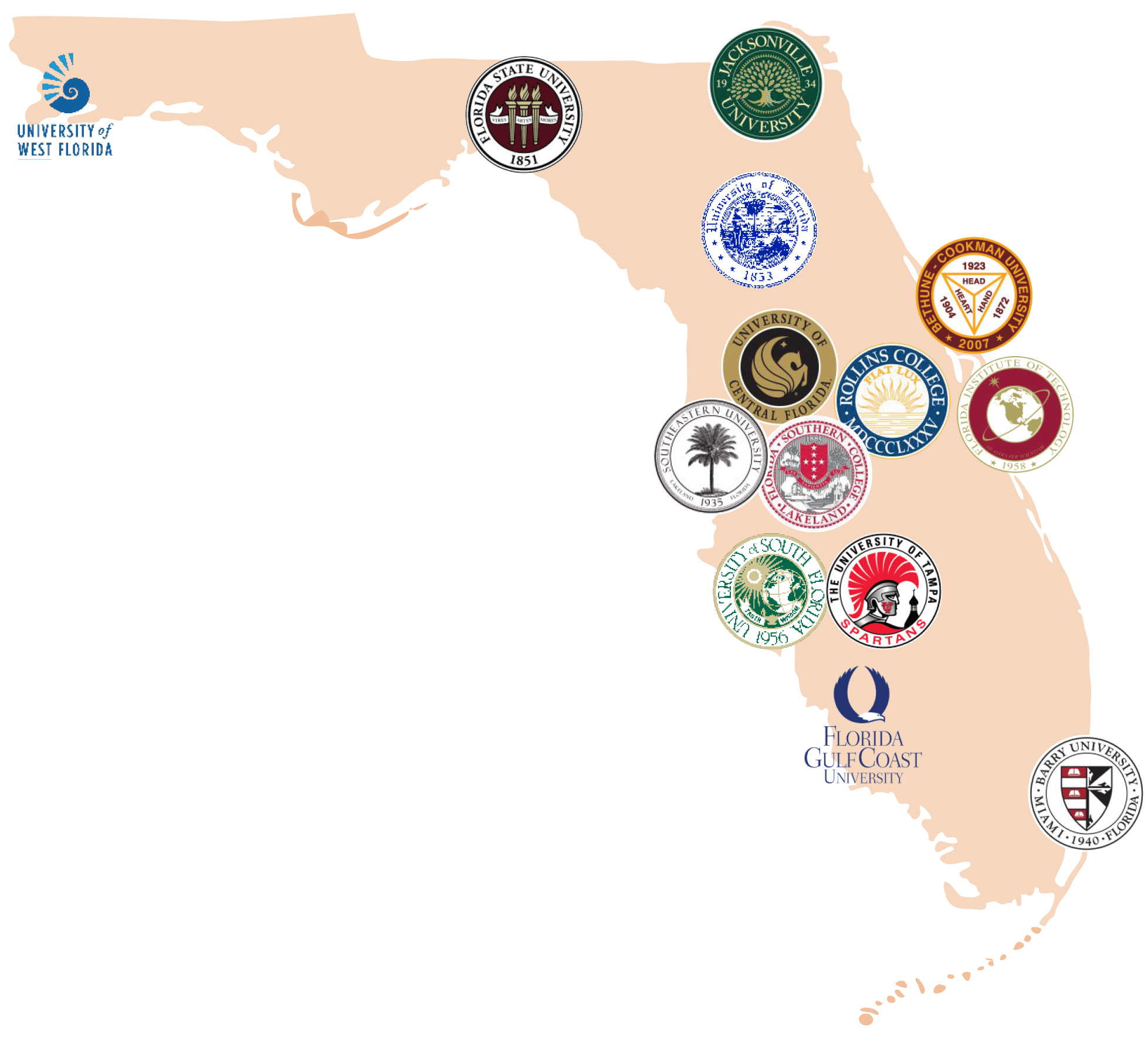 Student chapter map as of August 2022