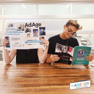 Young people reading PR magazines
