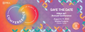 Save the Date FPRA 84th Annual Conference. August 6 to 9, 2023. Waldorf Astoria, Orlando, Florida banner