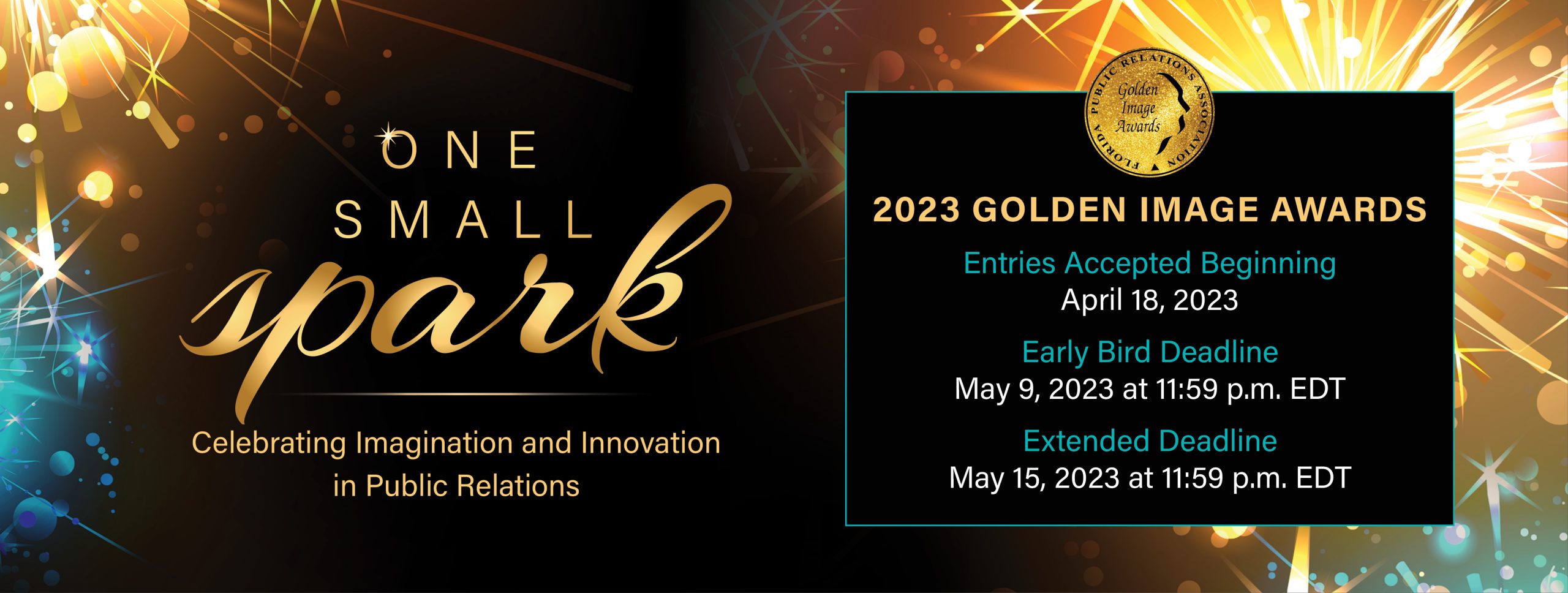 One Small Spark Golden Image banner with program dates