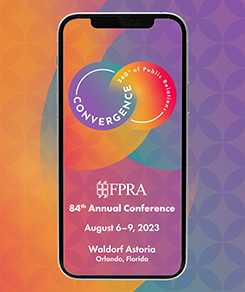 FPRA 84th Annual Conference, August 6 to 9, 2023. Waldorf Astoria, Orlando, Florida. Phone app preview